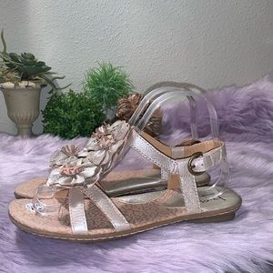 boc black flower sandals